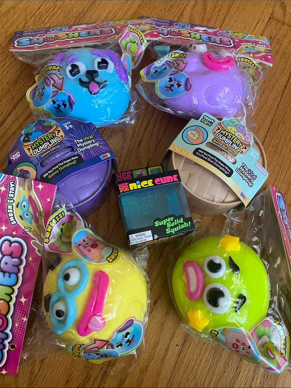 Needoh & Smushers & Dumplings Squishy Toy Bundle Five Below RMS Nice Cube